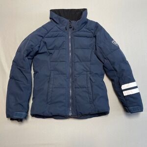 Rossignol Kids Puffer Jacket Navy Blue Ski Snowboard Coat Insulated Size 8 Youth